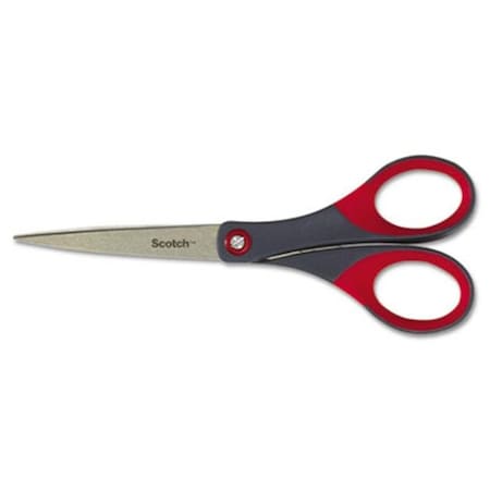 Scotch Scotch 1447 Precision Scissors- Pointed- 7" Length- 2-1/2" Cut- Gray/Red 1447